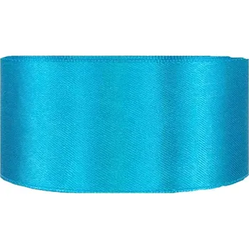 Stuha Saténová stuha oboustranná 25m x 38mm tyrkysová