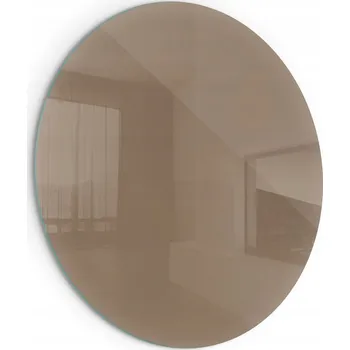 Krbová kamna Designová skleněná kulatá deska pod krb Kamna Kozy Barva Hnědá 90 cm