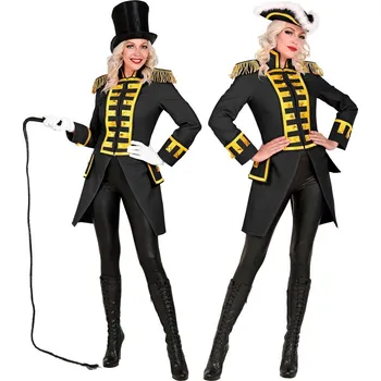 Karnevalový kostým Dámský černý kabát - XXL