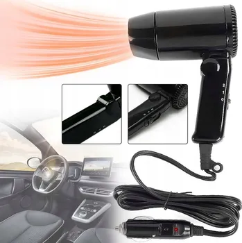 Fén 12V AUTOMOBILOVÁ SKLÁDACÍ FÉN NA VLASY SE DVĚMA REŽIMY OHŘEVU 210 W
