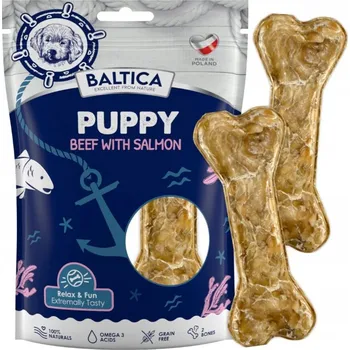 Krmivo pro psa Žvýkací kost pro štěňata JUNIOR PUPPY s lososem a hovězím masem 2 kusy