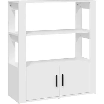 Koupelnový nábytek Klasická Bílá Boční Skříňka s Policemi 80x30x90 cm