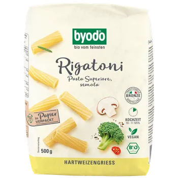 Byodo Rigatoni semolinové 500 g bio BIO VEGAN Množství: 1 ks