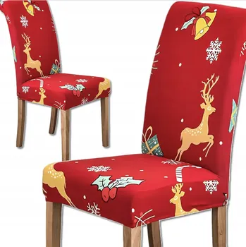 Vánoční dekorace POVLEČENÍ NA ŽIDLI OPĚRADLO VÁNOČNÍ SET DEKORACE VÁNOČNÍ OZDOBA x2