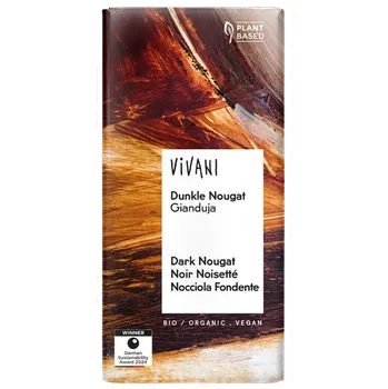Čokoláda Vivani Hořká nugátová čokoláda 80 g bio BIO VEGAN Množství: 1 ks