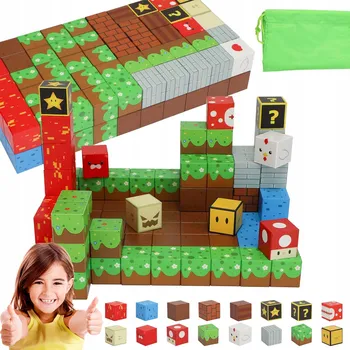 ostatní stavebnice Stavebnice Magnetické Stavebnice Pixele 3D Kostky Krychle 100 ks