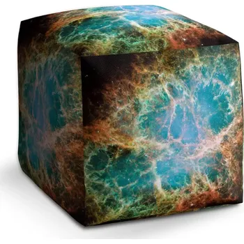 Taburet Sablio Taburet Cube Vesmírná abstrakce: 40x40x40 cm