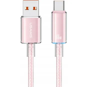 Datový kabel Kabel Usams USB - USB typ C 1,2 m růžový
