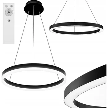 LED závěsné svítidlo lustr RING 40cm 22W 3CCT 3000-6500K černé XUDO dálkový ovladač