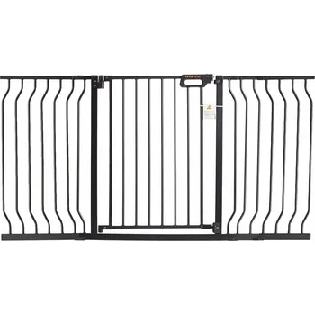 Dětská zábrana Bezpečnostní zábrana na dveře, schody 74,9 - 134,6 cm černá