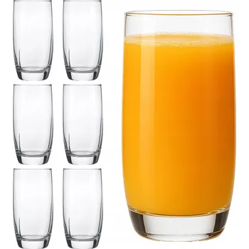 Sklenice Vysoké sklenice na nápoje Džusy Koktejly Long Drink Capri Sada 6 Ks 425 ml
