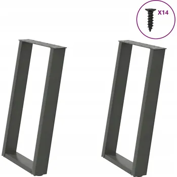 Stolová podnož Nohy k jídelnímu stolu ve tvaru písmene 2 ks Antracit 60x(72-73) cm