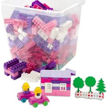 ostatní stavebnice Stavebnice Konstrukcyjne Velké pro holčičku 500 KUSŮ NÁDOBA S KOLEČKY