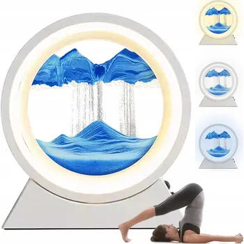 Obraz 3D PŘESÝPACÍ HODINY SAND ART POHYBLIVÝ OBRAZ MINI DYNAMICKÝ PÍSEK STOLNÍ DEKORACE