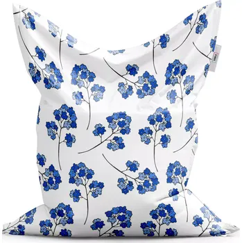 Sedací pytel Sablio Sedací vak Classic Modré kvítí - 150x100 cm