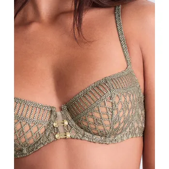 Dámské spodní prádlo Podprsenka bardotka AUBADE (4DF14-14), Velikost 80E, Barva zelená