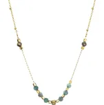 EVOLUTION GROUP CZ Náhrdelník ocelový se zeleným achátem - 42028.3