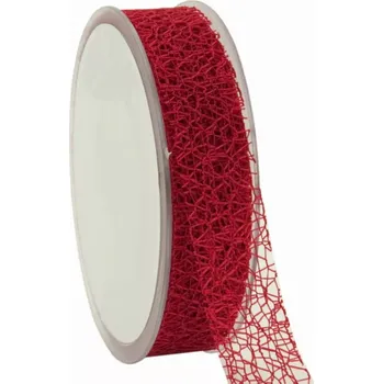 Stuha Pavučinová dekorační stuha 25 mm x 20 m vínová