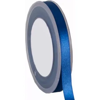 Stuha Oboustranná saténová stuha 10mm x 25m tmavě modrá