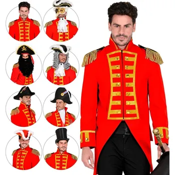 Karnevalový kostým Pánský červený kabát - S