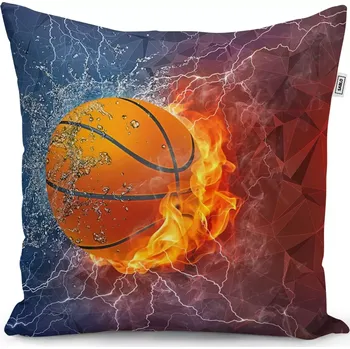 Polštář Sablio Polštář Basketbalový míč - 40x40 cm