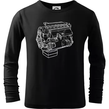 Chlapecké tričko Motor T912 V3S - Triko dětské Long Sleeve - 134 cm/8 let ( Černá )