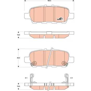 Brzdová destička Sada brzdových destiček, kotoučová brzda LUCAS GDB3508