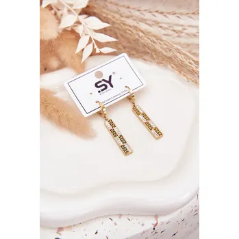 Dámská halenka Visací náušnice se zirkony Pozlacená ocel univerzální