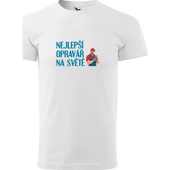 Sablio Tričko s potiskem Nejlepší opravář na světě - bílé 5XL