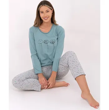 Dámské pyžamo Dámské pyžamo v mátové barvě Forever Pink šedá | tyrkysová 3499226