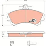 Sada brzdových destiček, kotoučová brzda LUCAS GDB1584
