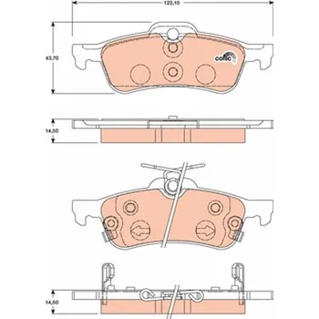 Autodíl Sada brzdových destiček, kotoučová brzda LUCAS GDB3458