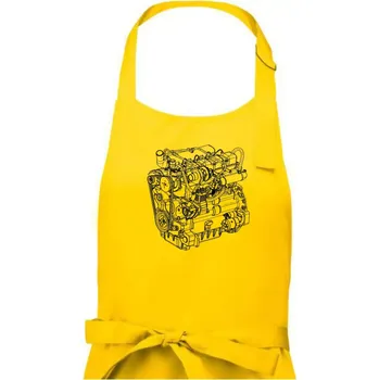 Kuchyňská zástěra Motor Zetor Z 1006 - Pánská zástěra na vaření - Univerzální velikost ( Žlutá )