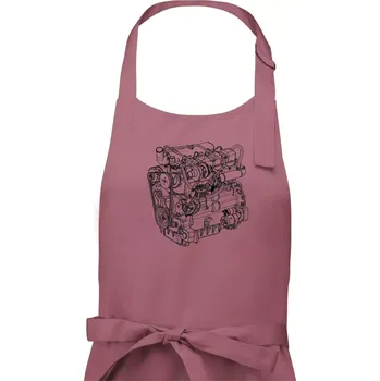 Kuchyňská zástěra Motor Zetor Z 1006 - Dámská zástěra na vaření - Univerzální velikost ( Starorůžová )