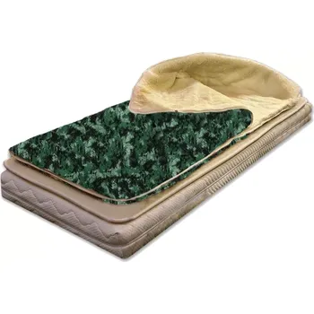 BabičkaOvečková.cz Spací pytel / oboustranná deka z ovčí vlny merino maskáč, Polštář Bez polštáře