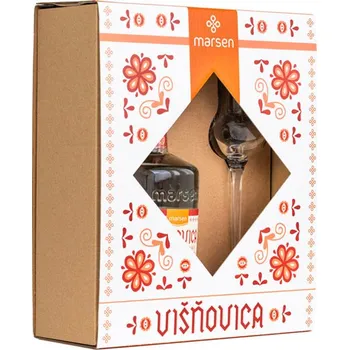 Pálenka Marsen VIŠŇOVICE Traditionel 42% 0,5 l + sklenička