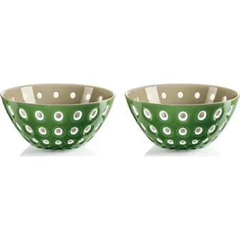 Guzzini Sada 2 misek Le Murrine 12 cm písková, bílá, mechově zelená