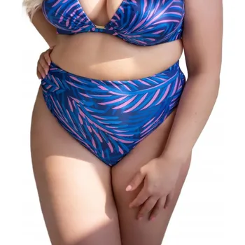 Dámské plavky XL KrisLine Hawai bluepink kalhotky s vysokým pasem ke koupacímu kostýmu