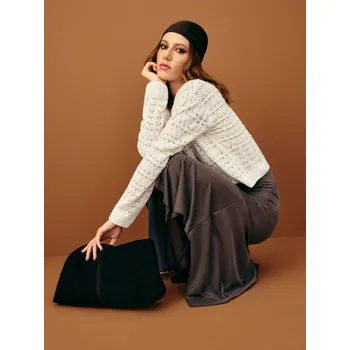 Dámský svetr Sinsay - Strukturovaný svetr - krémová - 187FK-01X - 187FK-01X-XXS