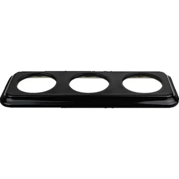 vypínač Elhard Hranatý keramický trojrámeček, černý