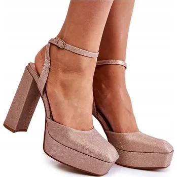 Dámské sandále Dámské sandály Permani vícebarevné textilní podpatek 41