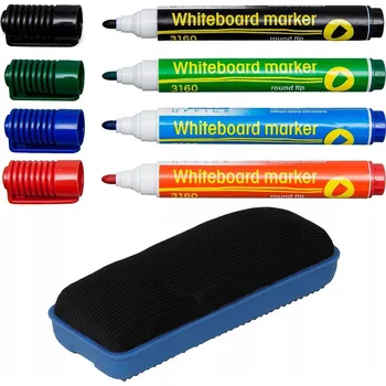 Popisovač na bílou tabuli, vícebarevný D.rect, 4 ks