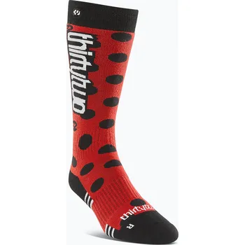 Dámské ponožky Dámské snowboardové ponožky ThirtyTwo Merino red/black
