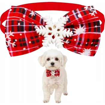 Obojek pro psa VÁNOČNÍ OBOJEK PRO PSA KOČKU PSA MAŠLIČKA KOČKU MOTÝLEK NASTAVITELNÝ