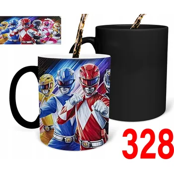 Kouzelný hrnek s potiskem DÁREK Lets Go Power Rangers + JMÉNO DÁREK