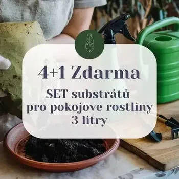 Substrát SET substrátu pro pokojové rostliny 3 litry 4+1 zdarma