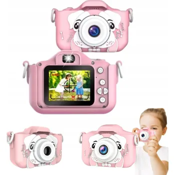 Digitální kompakt Dětský fotoaparát R2 X5 pejsek 8 Mpx růžový