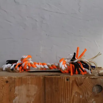 Hračka pro psa Přetahovací lano oranžové 31 cm