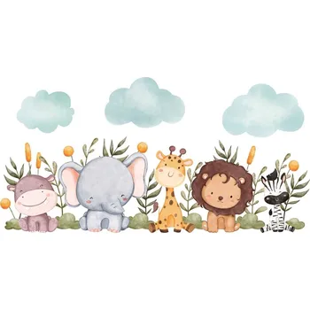 Samolepící dekorace Samolepicí dekorace pro děti pruh, bordura Safari (32 × 60 cm) / Dětská samolepka na stěnu 15513 Room Decor