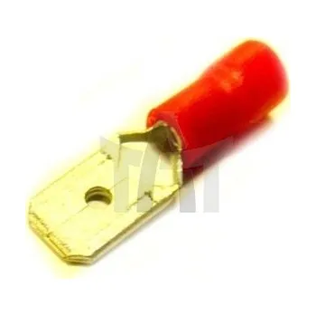 Elektrická zásuvka Zásuvka izolovaná 6,3mm červená 100ks MTX RSL258